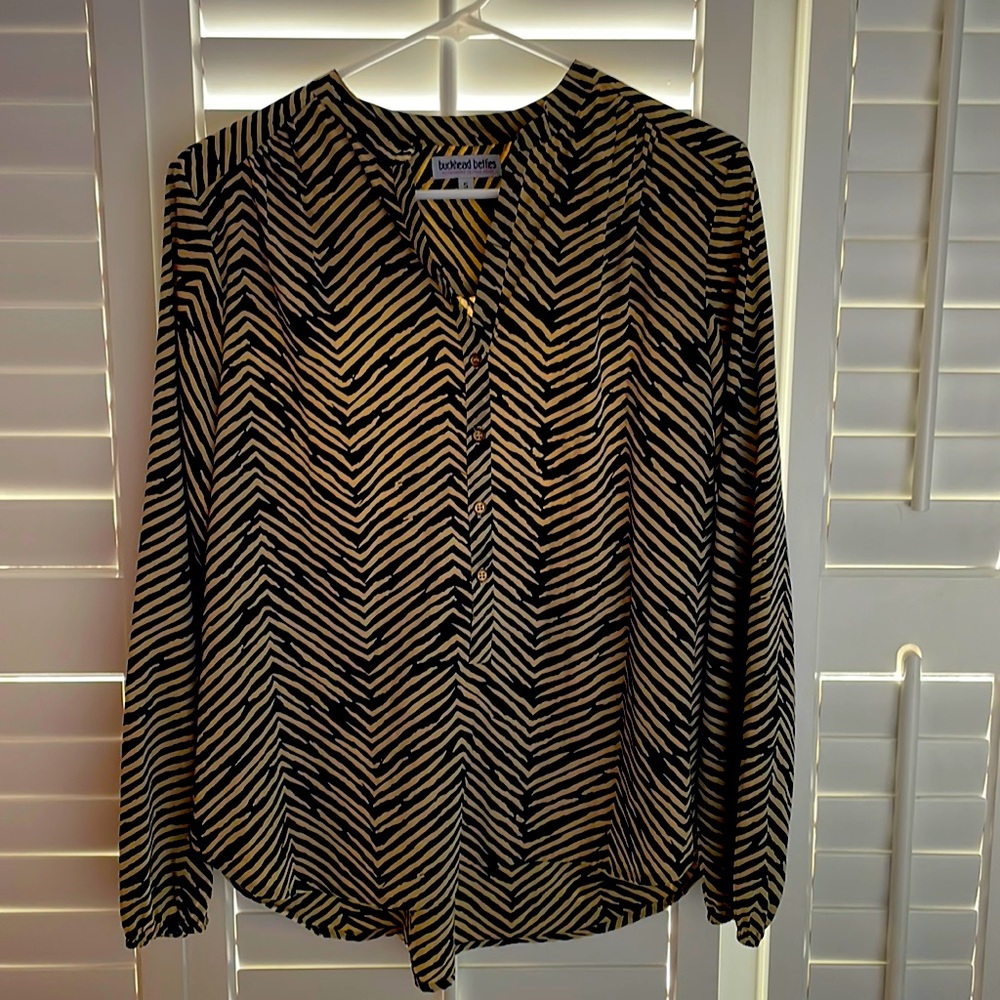 Buckhead Bettie’s Gorgeous Animal Print Blouse ~ Small